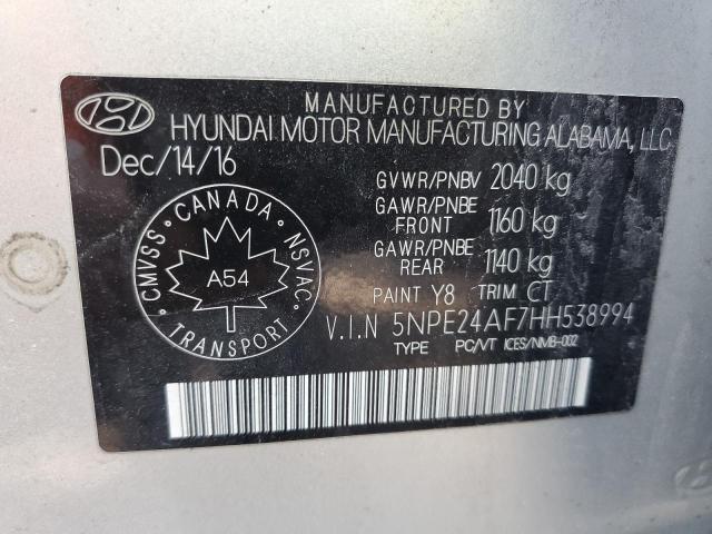 Aukcja sprzedaży 2017 Hyundai Sonata Se, vin: 5NPE24AF7HH538994, numer aukcji: 71183865