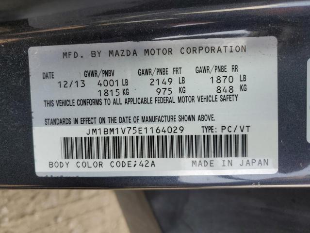 Продажа на аукционе авто 2014 Mazda 3 Touring, vin: JM1BM1V75E1164029, номер лота: 71078755