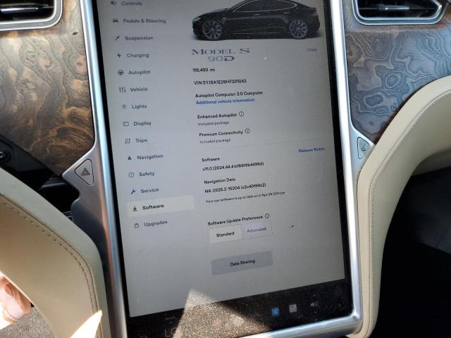 65980995 :رقم المزاد ، 5YJSA1E29HF201043 vin ، 2017 Tesla Model S مزاد بيع