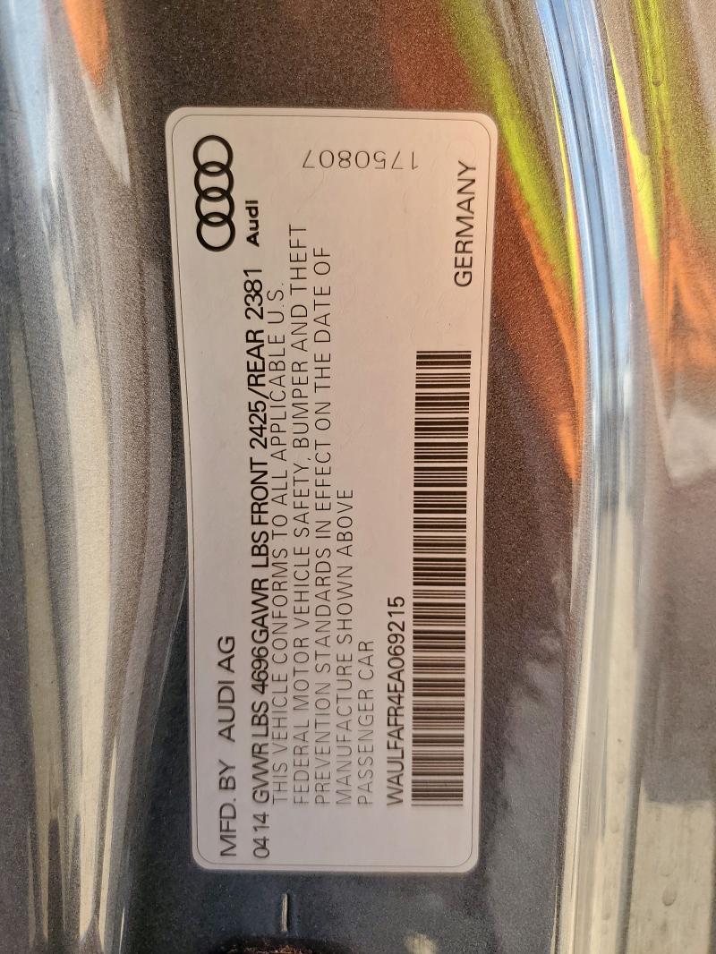 Продажа на аукционе авто 2014 Audi A5, vin: WAULFAFR4EA069215, номер лота: 81706795