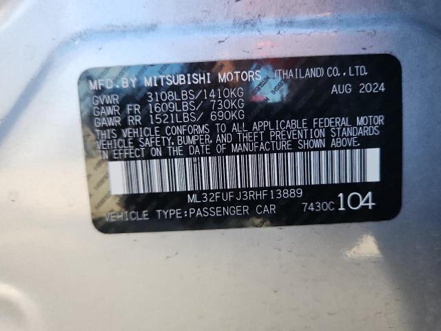 Aukcja sprzedaży 2024 Mitsubishi Mirage, vin: ML32FUFJ3RHF13889, numer aukcji: 81585295
