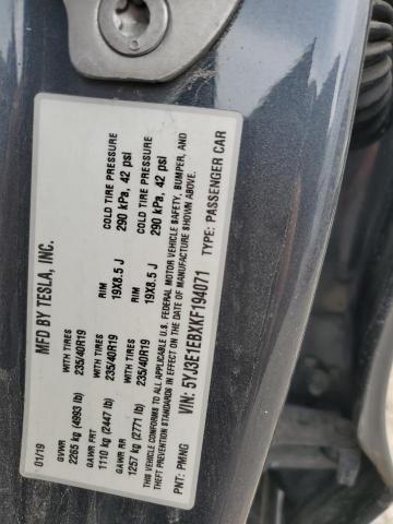 Продаж на аукціоні авто 2019 Tesl Model 3, vin: 5YJ3E1EBXKF194071, номер лоту: 70927235