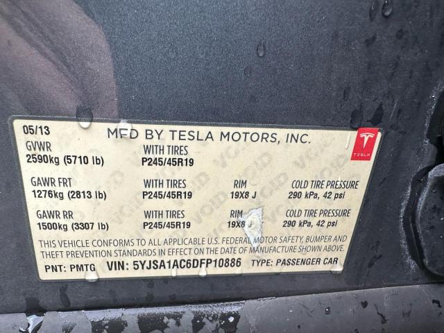 Продаж на аукціоні авто 2013 Tesla Model S, vin: 5YJSA1AC6DFP10886, номер лоту: 84890145