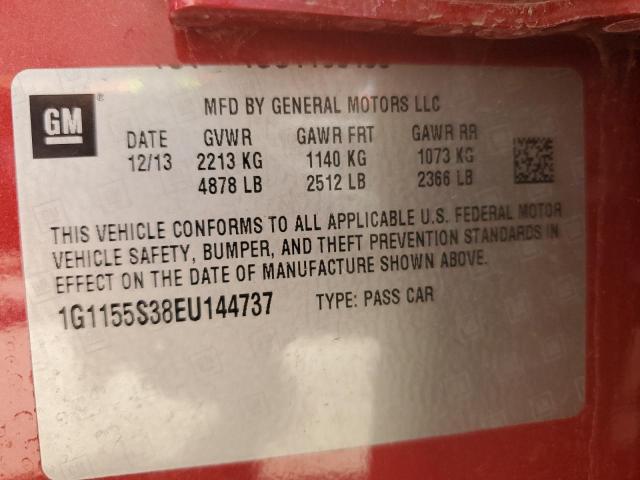 Aukcja sprzedaży 2014 Chevrolet Impala Ltz, vin: 1G1155S38EU144737, numer aukcji: 70989275