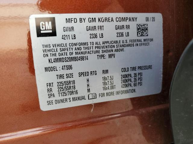 71809765 :رقم المزاد ، KL4MMDS20MB049814 vin ، 2021 Buick Encore Gx مزاد بيع