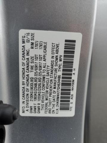 Продаж на аукціоні авто 2016 Honda Cr-v Exl, vin: 2HKRM4H77GH634486, номер лоту: 84530565