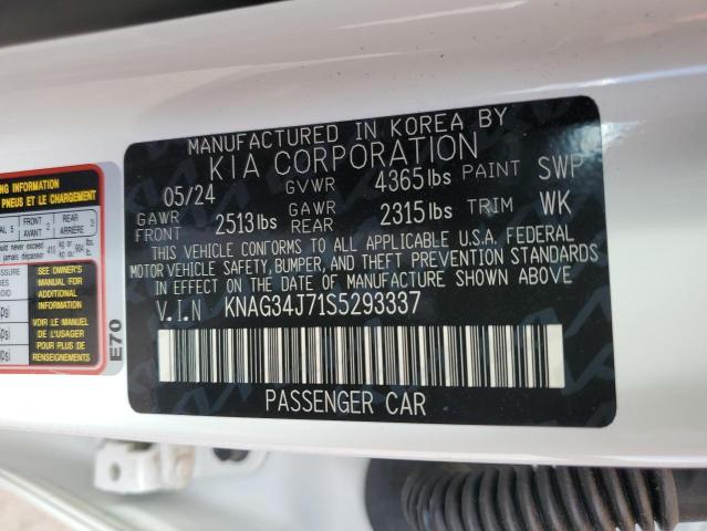 Auction sale of the 2025 Kia K5, vin: KNAG34J71S5293337, lot number: 83757965