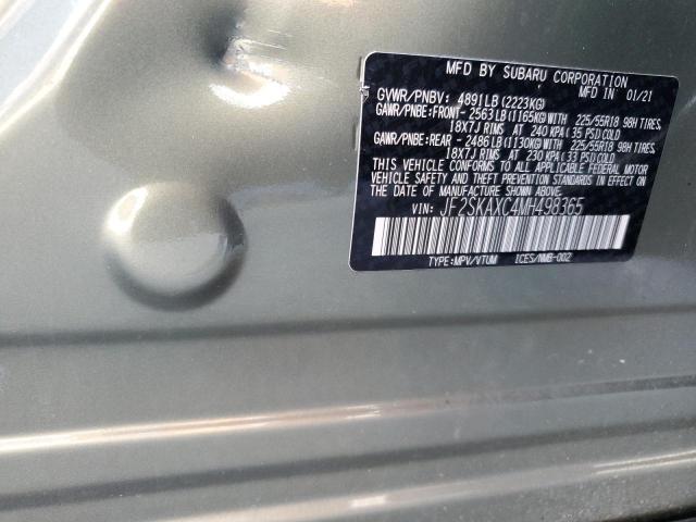 Aukcja sprzedaży 2021 Subaru Forester, vin: JF2SKAXC4MH498365, numer aukcji: 81845165