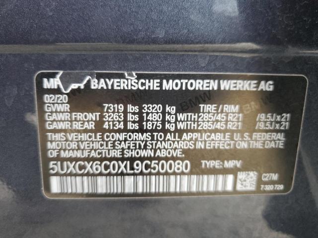 Продаж на аукціоні авто 2020 Bmw X7 M50i, vin: 5UXCX6C0XL9C50080, номер лоту: 72066225
