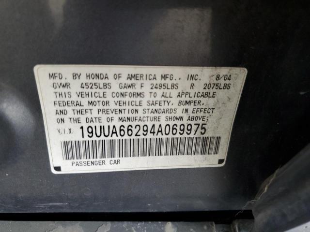 Aukcja sprzedaży 2004 Acura Tl, vin: 19UUA66294A069975, numer aukcji: 71904885