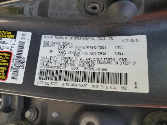 Продаж на аукціоні авто 2019 Toyota Tacoma Dou, vin: 5TFCZ5ANXKX185145, номер лоту: 81628005