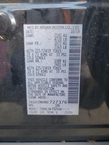 Aukcja sprzedaży 2019 Nissan Rogue S, vin: 5N1AT2MV4KC727376, numer aukcji: 70995875