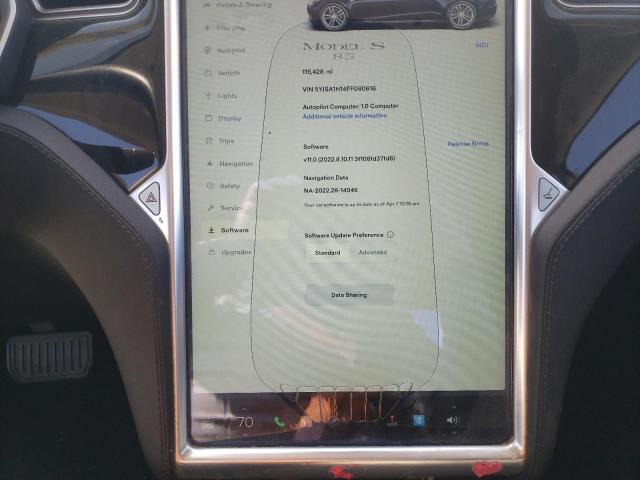 Продажа на аукционе авто 2015 Tesla Model S 85, vin: 5YJSA1H14FF080616, номер лота: 80367405