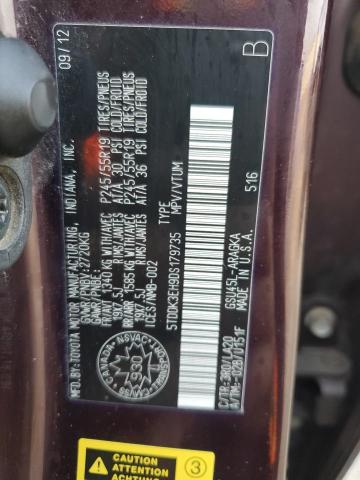 Aukcja sprzedaży 2013 Toyota Highlander, vin: 5TDDK3EH9DS179735, numer aukcji: 71983965