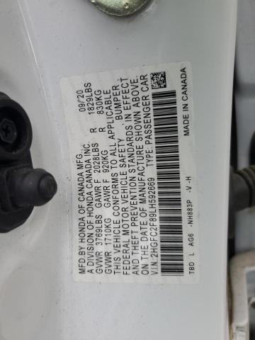 Продажа на аукционе авто 2020 Honda Civic Spor, vin: 2HGFC2F89LH592669, номер лота: 83792815