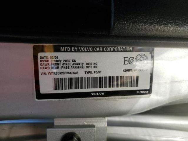 83809935 :رقم المزاد ، YV1RS592062540636 vin ، 2006 Volvo S60 2.5t مزاد بيع