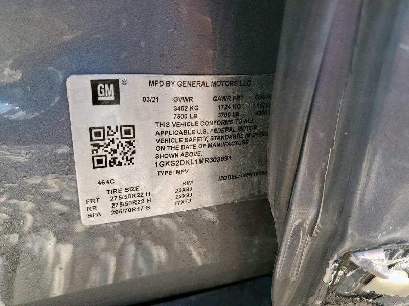 Продажа на аукционе авто 2021 Gmc Yukon Denali, vin: 1GKS2DKL1MR303991, номер лота: 81569375