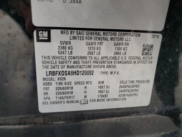 84584675 :رقم المزاد ، LRBFXDSA8HD129092 vin ، 2017 Buick Envision Essence مزاد بيع