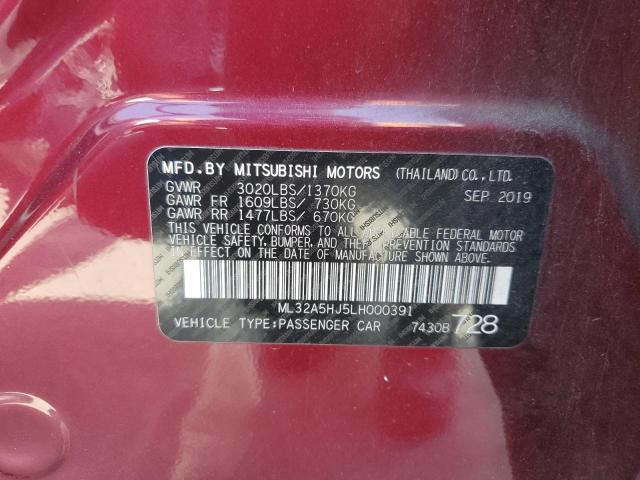 Aukcja sprzedaży 2020 Mitsubishi Mirage Le, vin: ML32A5HJ5LH000391, numer aukcji: 71743795