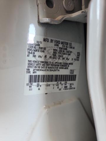 2012 Ford Edge Sel მანქანა იყიდება აუქციონზე, vin: 2FMDK4JCXCBA29774, აუქციონის ნომერი: 81876185
