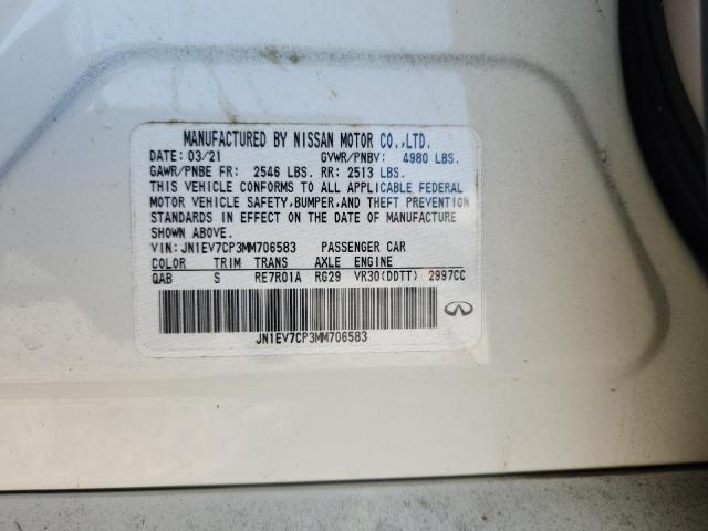 Aukcja sprzedaży 2021 Infiniti Q50, vin: JN1EV7CP3MM706583, numer aukcji: 81522545