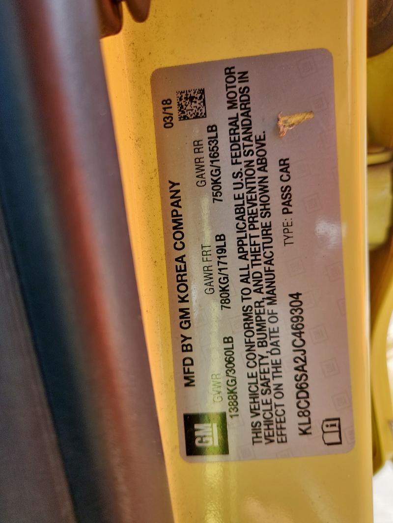 81072905 :رقم المزاد ، KL8CD6SA2JC469304 vin ، 2018 Chevrolet Spark 1lt مزاد بيع