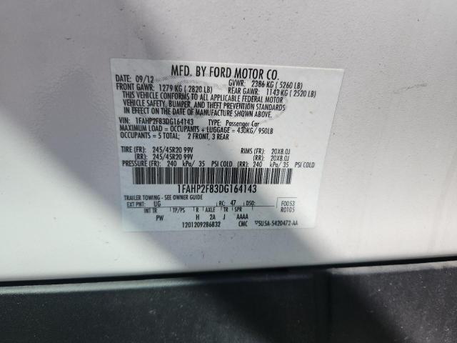 Продажа на аукционе авто 2013 Ford Taurus Lim, vin: 1FAHP2F83DG164143, номер лота: 80728075