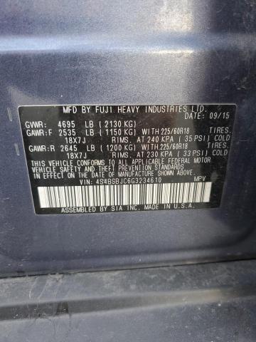 Продажа на аукционе авто 2016 Subaru Outback 2., vin: 4S4BSBJC6G3234610, номер лота: 71460275