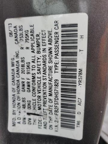 Продаж на аукціоні авто 2013 Honda Civic, vin: 2HGFB2F57DH571829, номер лоту: 84626225