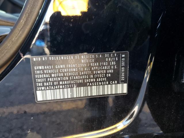 83979285 :رقم المزاد ، 3VWLA7AJ4FM423113 vin ، 2015 Volkswagen Jetta مزاد بيع