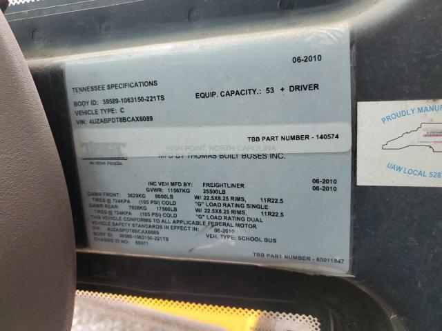 Продаж на аукціоні авто 2011 Freigliner Chassis, vin: 4UZABPDT8BCAX6089, номер лоту: 81520475