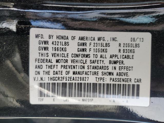 81731095 :رقم المزاد ، 1HGCR2F52EA029827 vin ، 2014 Honda Accord مزاد بيع