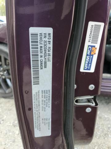 2020 Dodge Charger მანქანა იყიდება აუქციონზე, vin: 2C3CDXHG5LH186084, აუქციონის ნომერი: 80825515