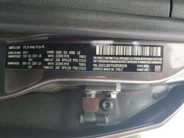 Продажа на аукционе авто 2016 Jeep Renegade, vin: ZACCJBDT8GPD85239, номер лота: 80876515