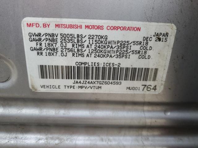 84184795 :رقم المزاد ، JA4JZ4AX7GZ604593 vin ، 2016 Mitsubishi Outlander مزاد بيع