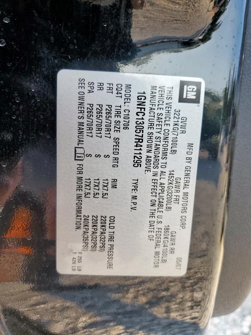 71660505 :رقم المزاد ، 1GNFC13057R411295 vin ، 2007 Chevrolet Tahoe مزاد بيع