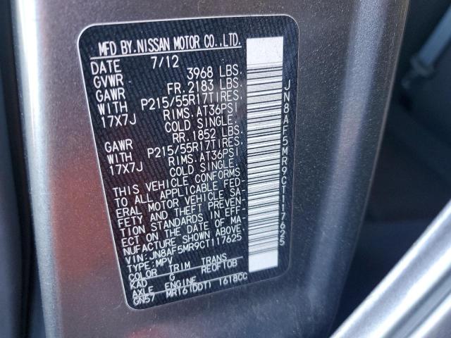 Auction sale of the 2012 Nissan Juke S, vin: JN8AF5MR9CT117625, lot number: 81622845