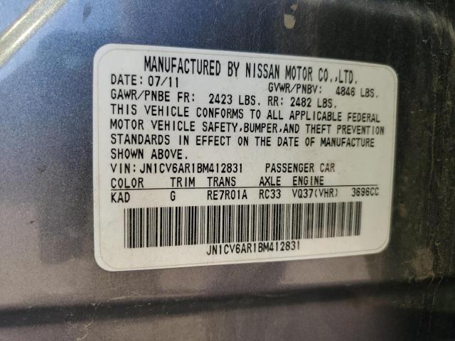 Aukcja sprzedaży 2011 Infiniti G37, vin: JN1CV6AR1BM412831, numer aukcji: 81903615