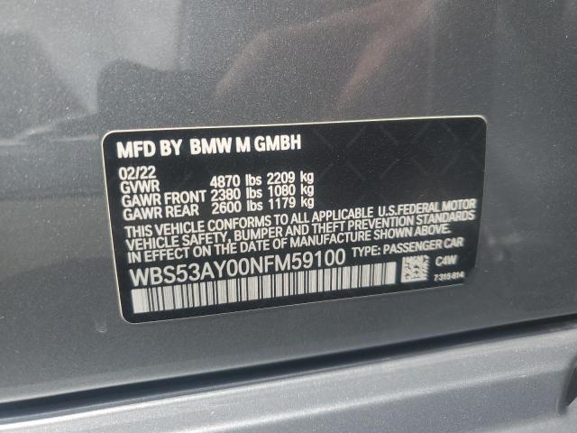 Aukcja sprzedaży 2022 Bmw M3, vin: WBS53AY00NFM59100, numer aukcji: 67632085