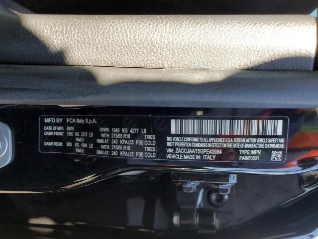 Aukcja sprzedaży 2016 Jeep Renegade, vin: ZACCJAAT5GPE43984, numer aukcji: 80622885