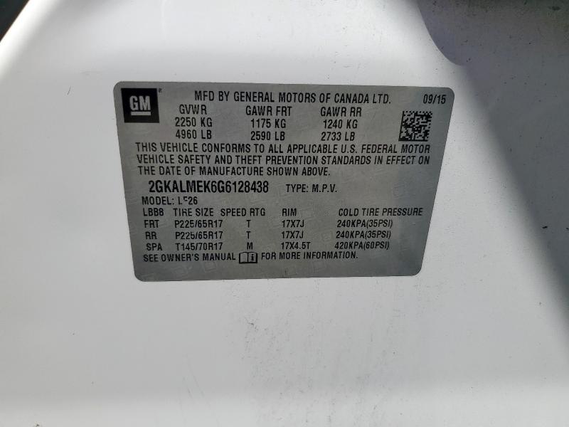Продажа на аукционе авто 2016 Gmc Terrain, vin: 2GKALMEK6G6128438, номер лота: 84378685