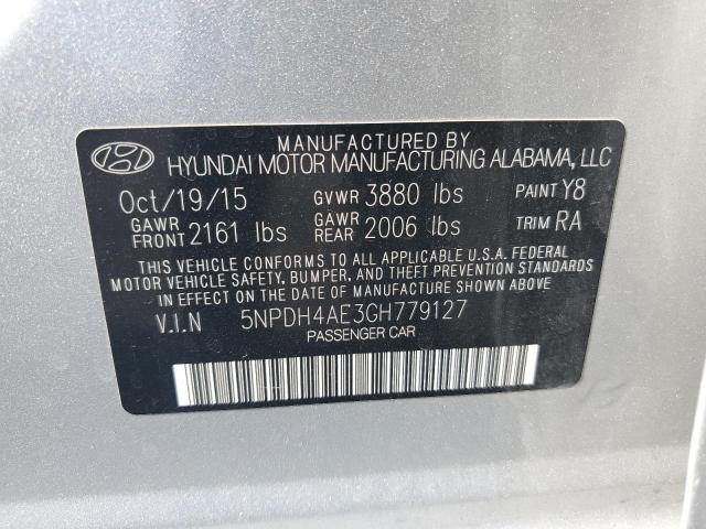 82151675 :رقم المزاد ، 5NPDH4AE3GH779127 vin ، 2016 Hyundai Elantra Se مزاد بيع