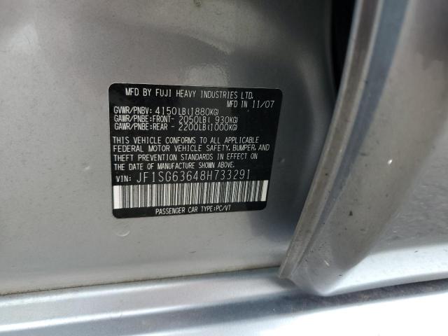 Auction sale of the 2008 Subaru Forester 2, vin: JF1SG63648H733291, lot number: 81510185