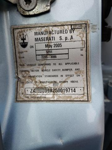 83944255 :رقم المزاد ، ZAMCE39A250019714 vin ، 2005 Maserati Quattroporte مزاد بيع