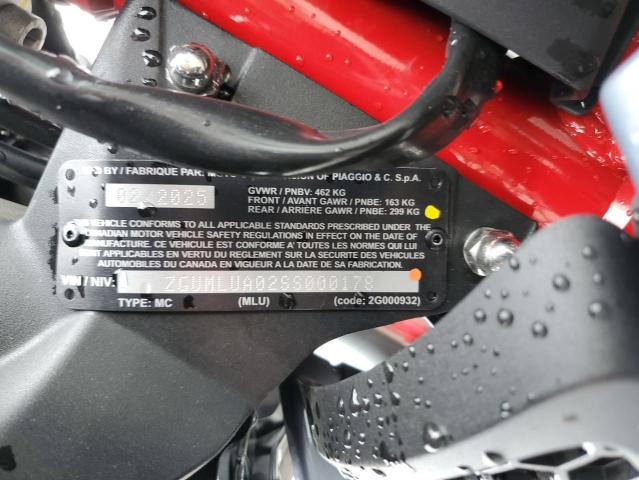 70804235 :رقم المزاد ، ZGUMLUA02SS000178 vin ، 2025 Moto Guzzi V85 Tt مزاد بيع
