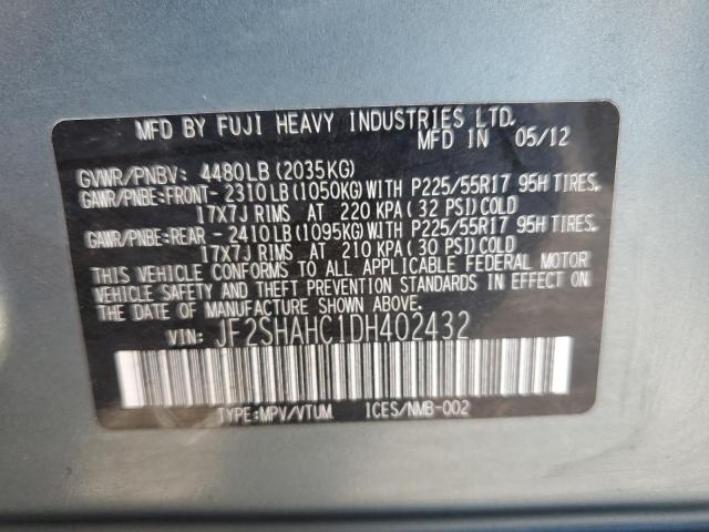 71511775 :رقم المزاد ، JF2SHAHC1DH402432 vin ، 2013 Subaru Forester T مزاد بيع