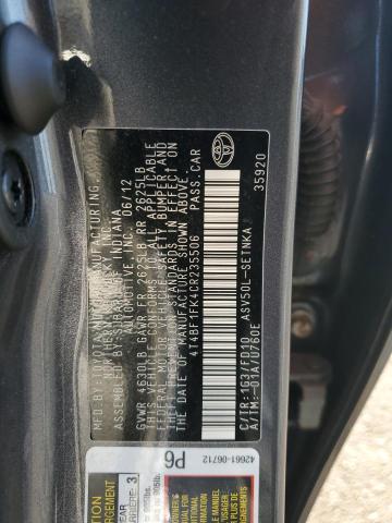 2012 Toyota Camry Base მანქანა იყიდება აუქციონზე, vin: 4T4BF1FK4CR235506, აუქციონის ნომერი: 80554325