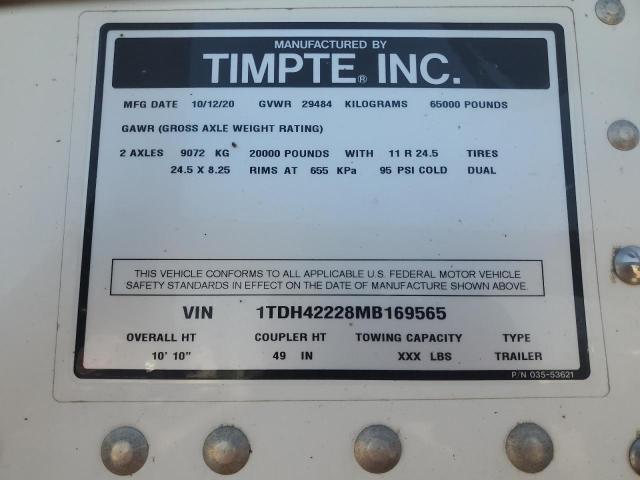 Aukcja sprzedaży 2021 Timpte Hoppegrain, vin: 1TDH42228MB169565, numer aukcji: 70480145