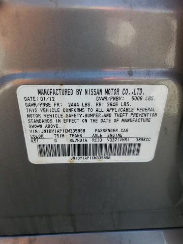 2012 Infiniti M37 მანქანა იყიდება აუქციონზე, vin: JN1BY1AP1CM335898, აუქციონის ნომერი: 81589515
