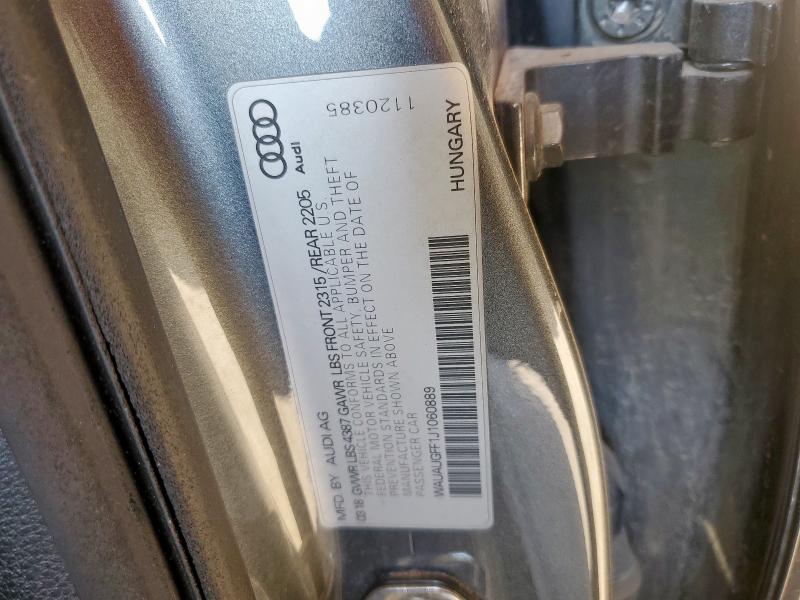 Продаж на аукціоні авто 2018 Audi A3 Premium, vin: WAUAUGFF1J1060889, номер лоту: 80066265